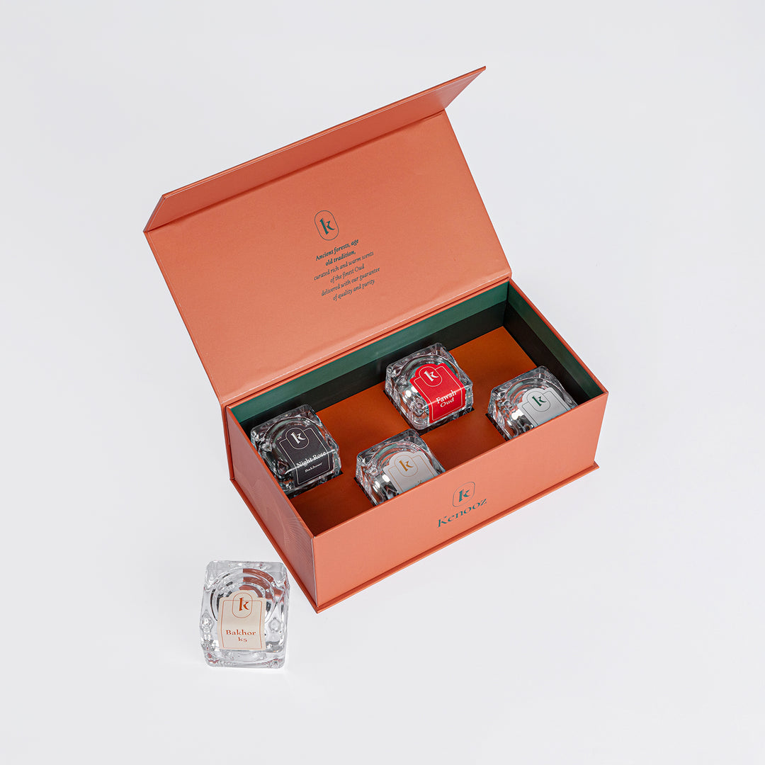 Kenooz Luxury Gift Box with 15 Vibrant Orange Roses & Exclusive Scented Collection
