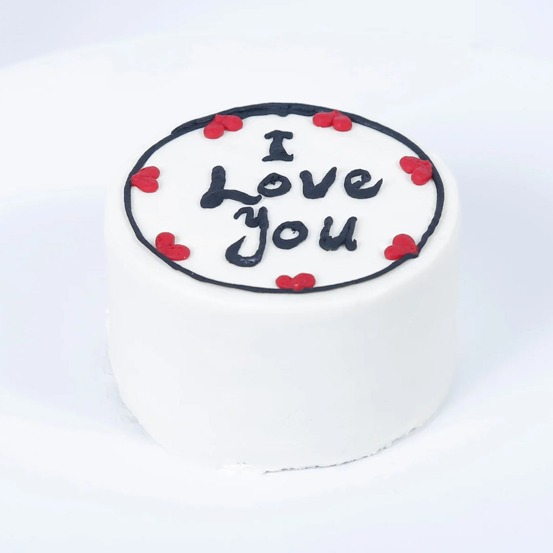 Romantic 'I Love You' Chocolate Bento Cake