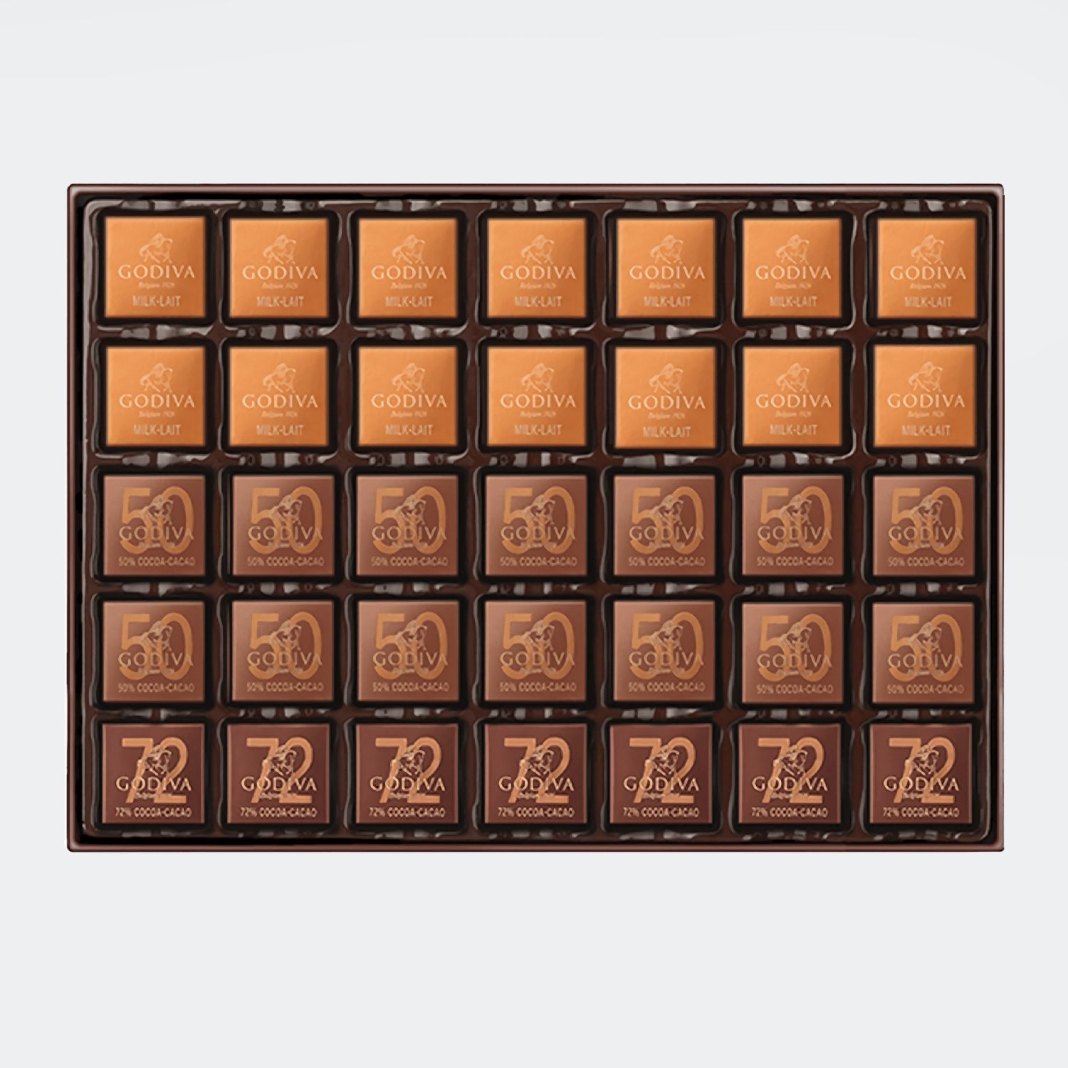 Godiva | PRP Carres Full Range 60 Pcs & Flowers Vase