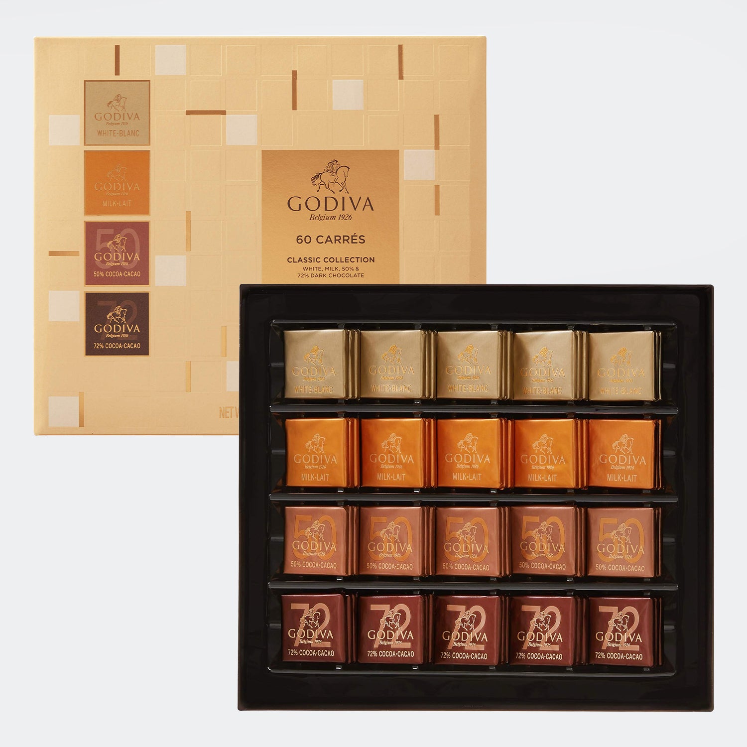 Godiva | PRP Carres Full Range 60 Pcs & Heart on My Sleeve Bouquet