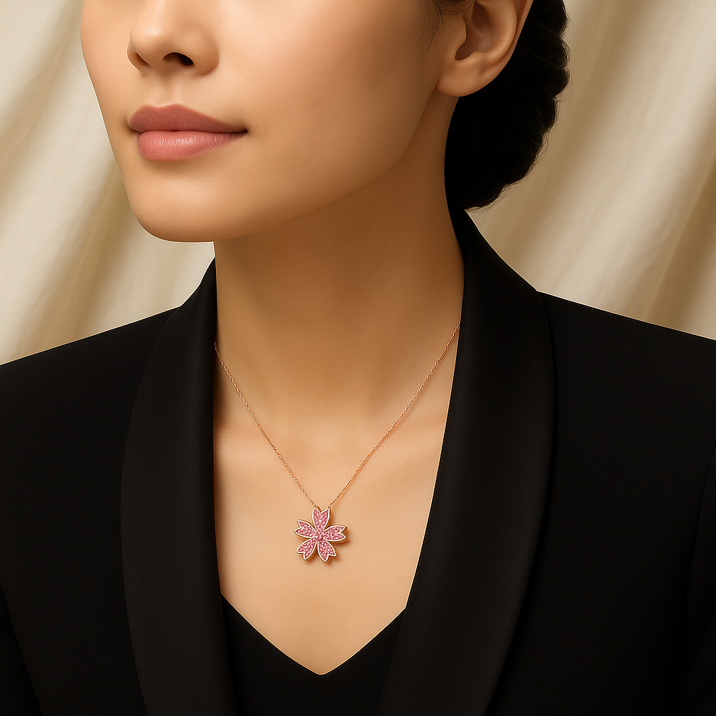Sakura Blossom Pendant – 925 Silver By Signature Jewelry
