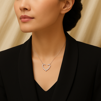 Elegant Heart Necklace in 925 Sterling Silver by Signature Jewelry - Perfect Romantic Gift