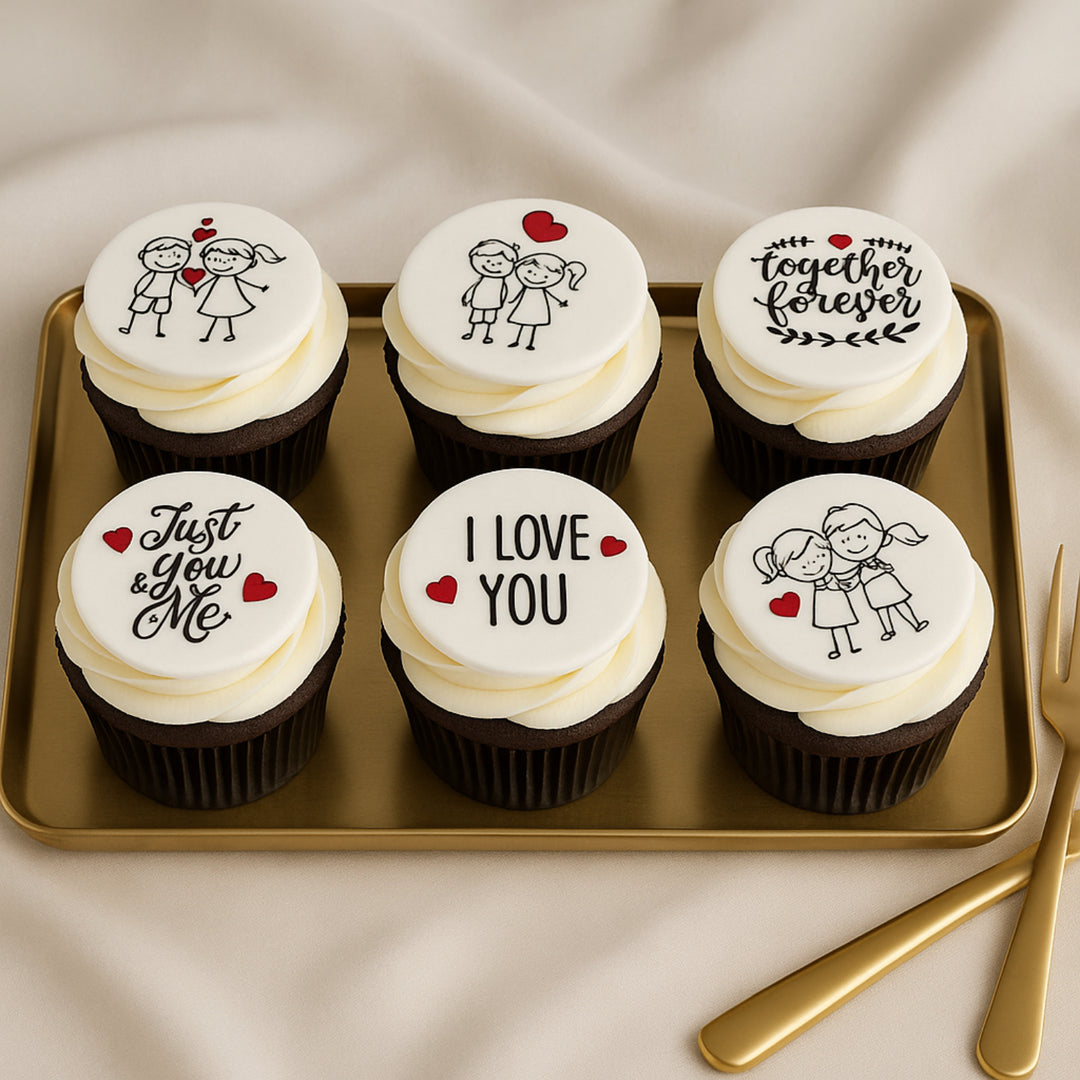 Sweetness of Love: Chocolate and Vanilla Valentine's Cupcakes