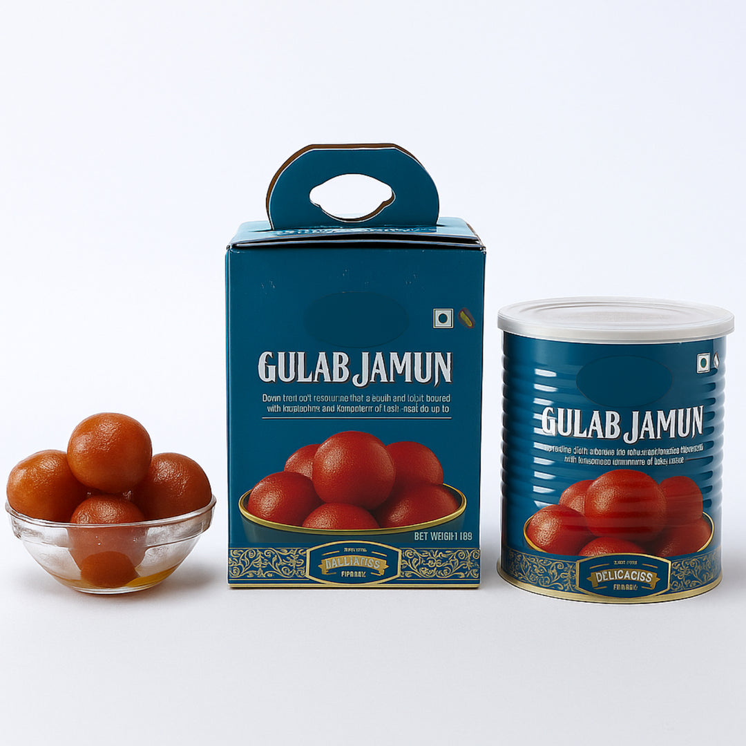 علبة 1 كجم من جولاب جامون الفاخر - حلوى هندية أصلية