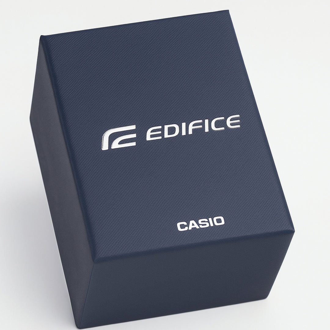 ساعة كاسيو إيدفيس أنالوج للرجال - كرونوغراف من الفولاذ المقاوم للصدأ، مقاومة للماء حتى 100 متر