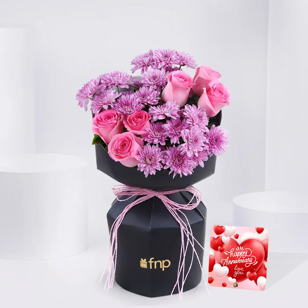 تنسيق فاخر من الورود والديزي