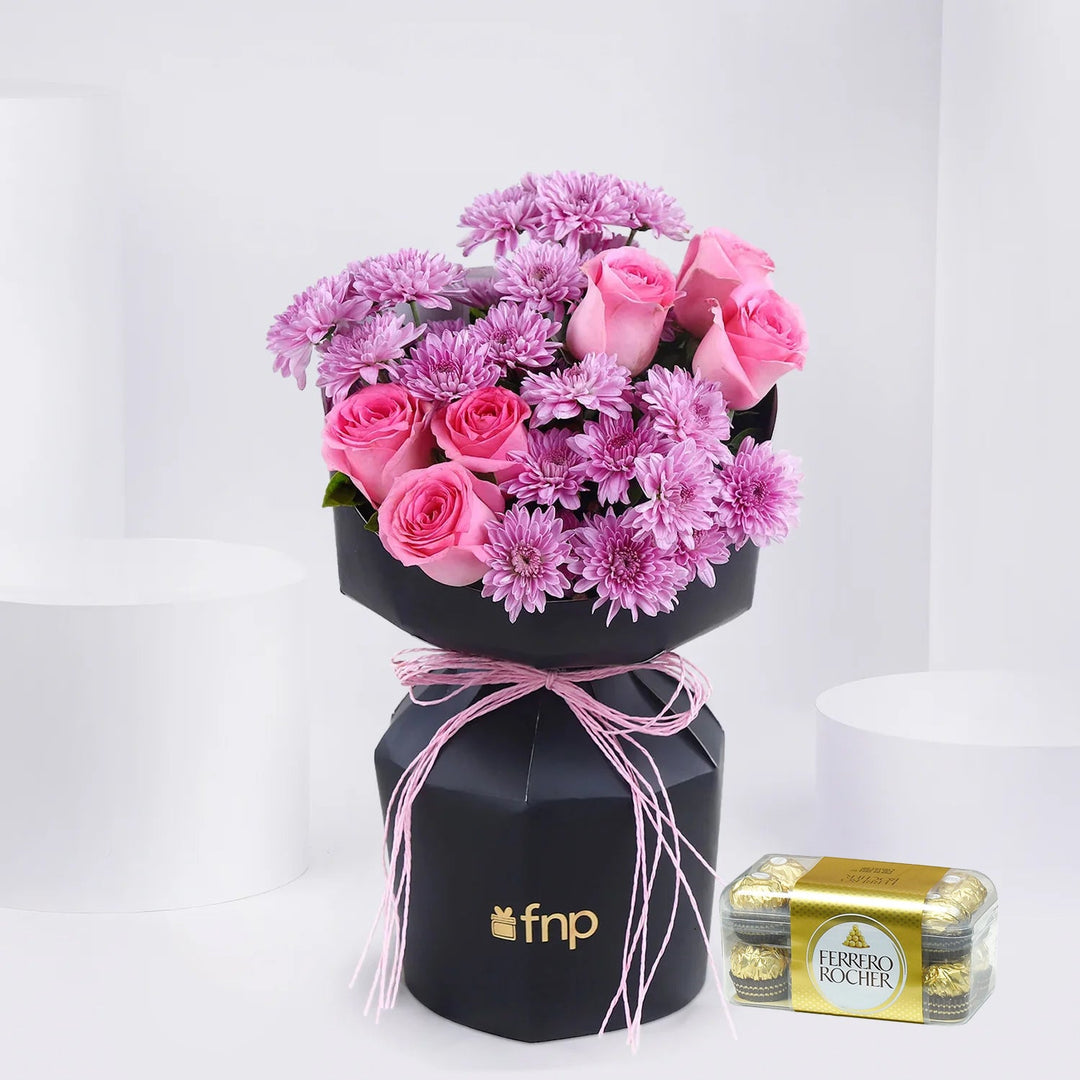 تنسيق فاخر من الورود والديزي