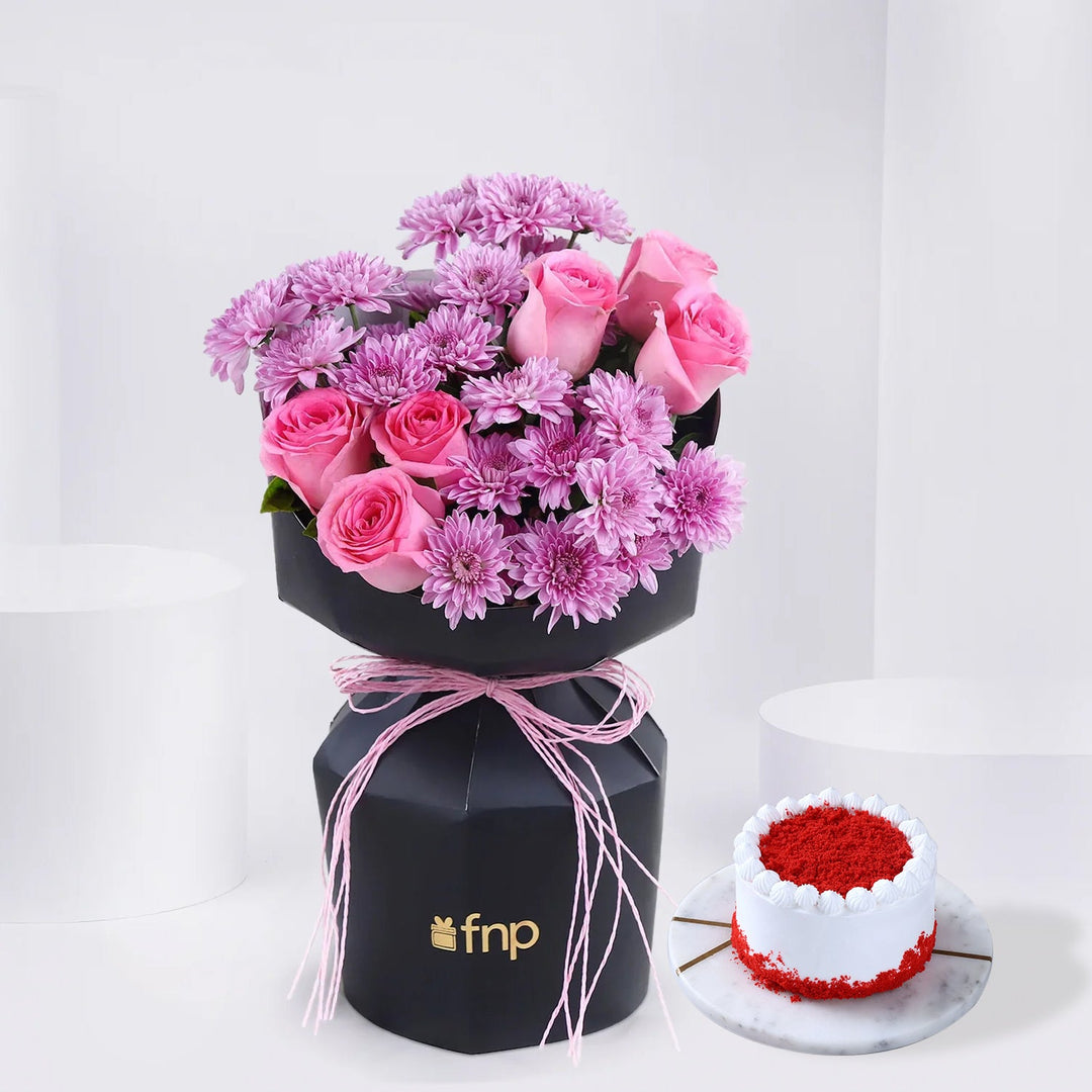 تنسيق فاخر من الورود والديزي