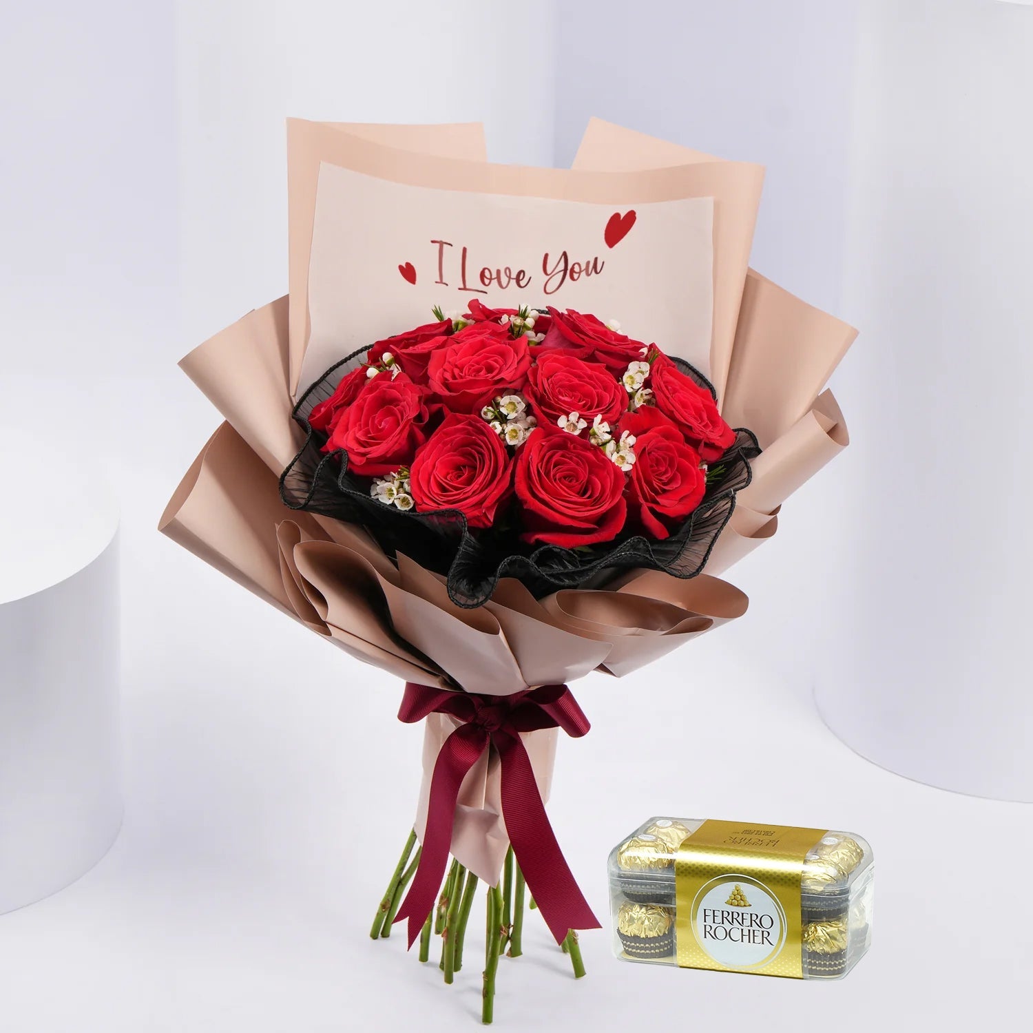 15 Red Roses Bouquet for Love Ones