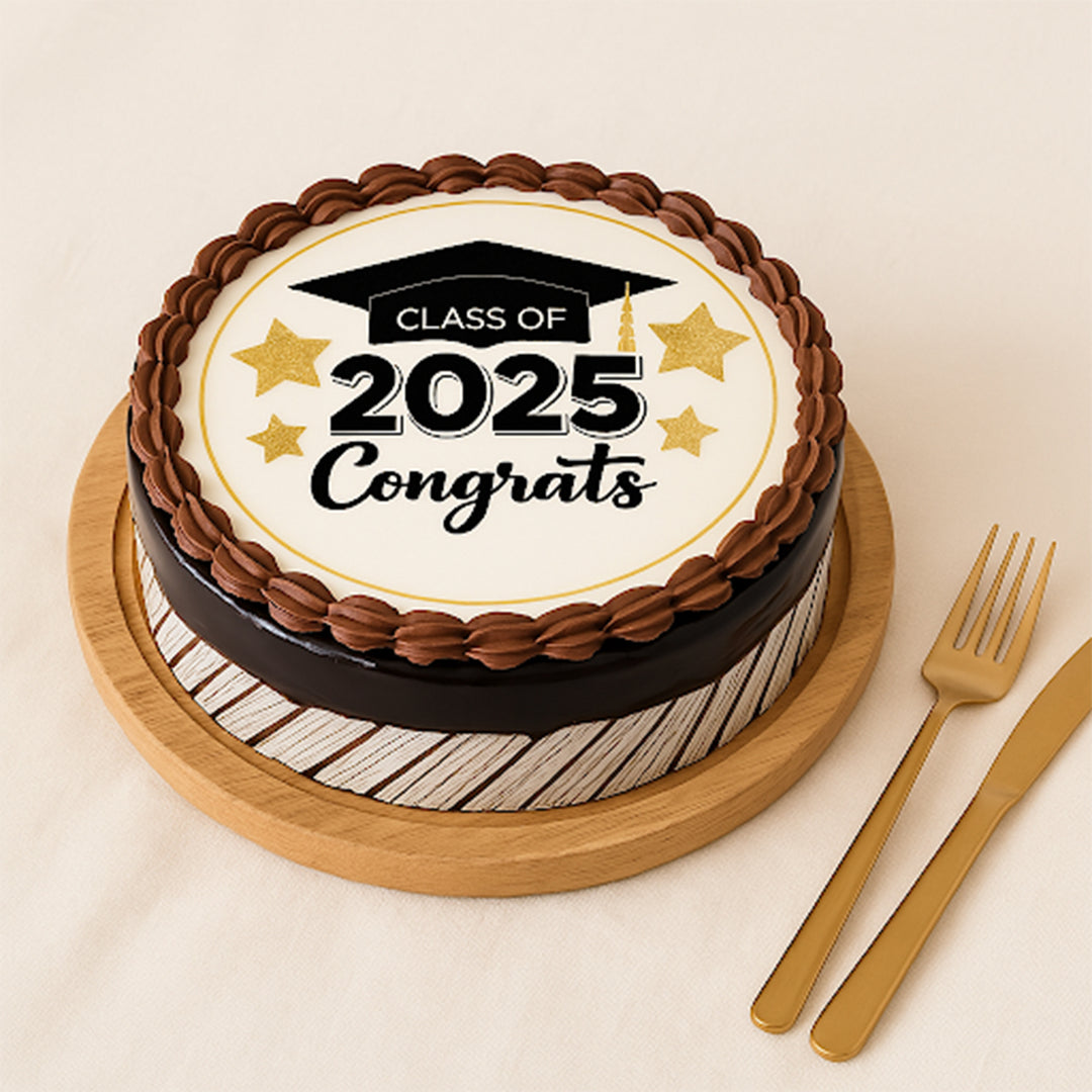 Class of 2025 Graduation Celebration Cake - Chocolate Delight