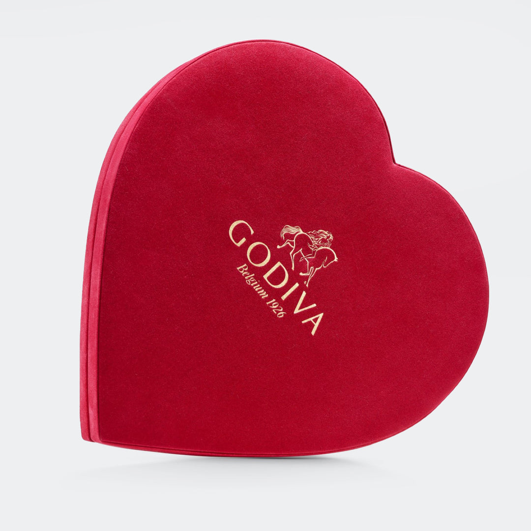 Godiva | Red Velvet Heart Gift Box - 12 Pieces & Ravishing Romance Bouquet