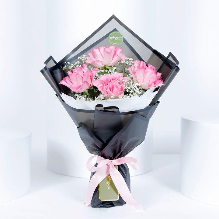 4 Pink Rose Bouquet