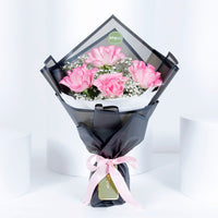 4 Pink Rose Bouquet