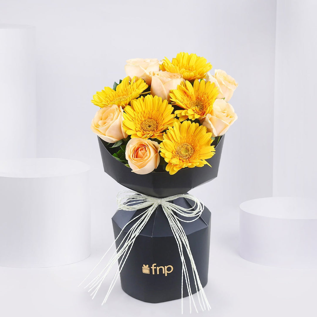 Peachy Gerbera Delight Bouquet | Perfect Graduation Gift