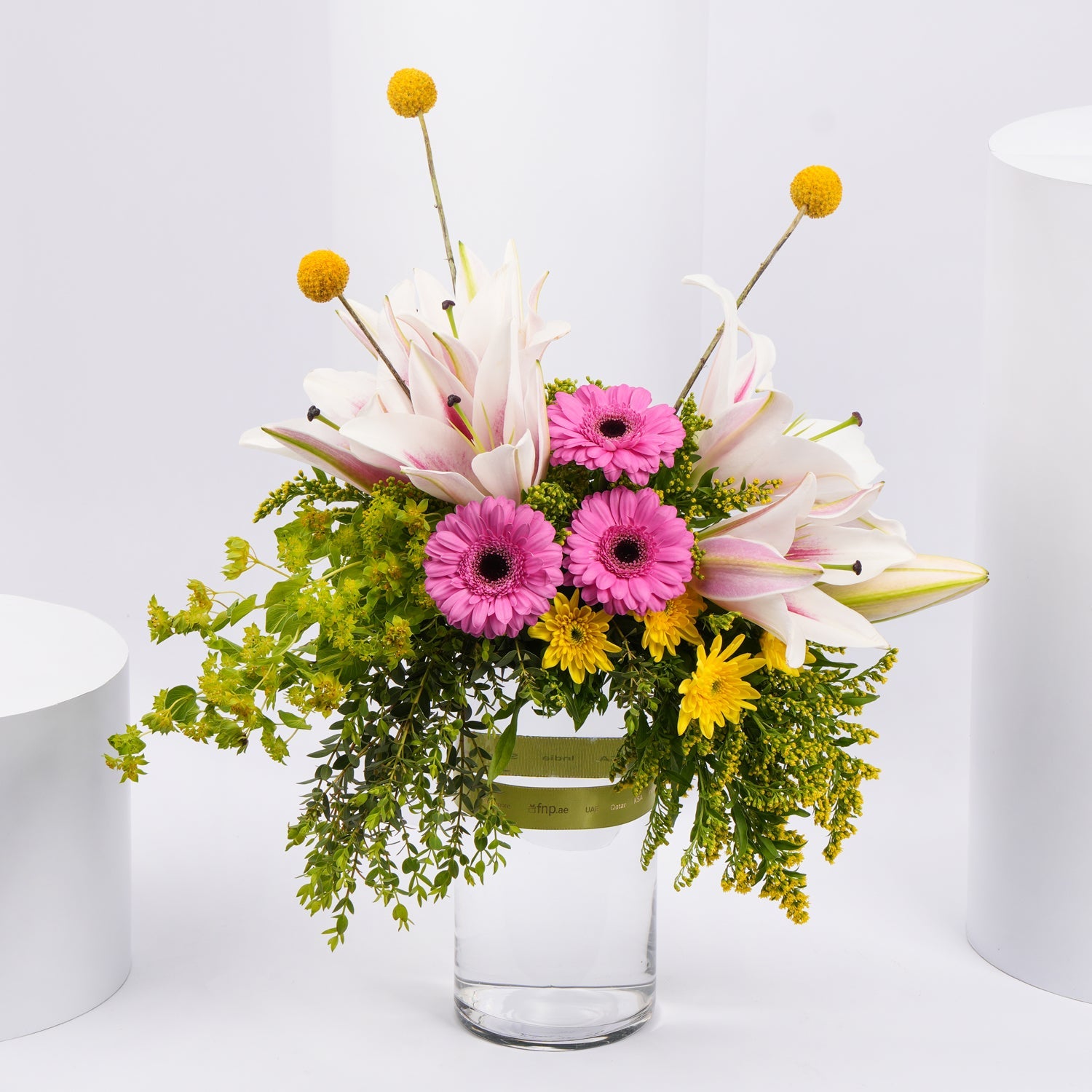 Blooming Elegance - Lily & Gerbera Rose Gift