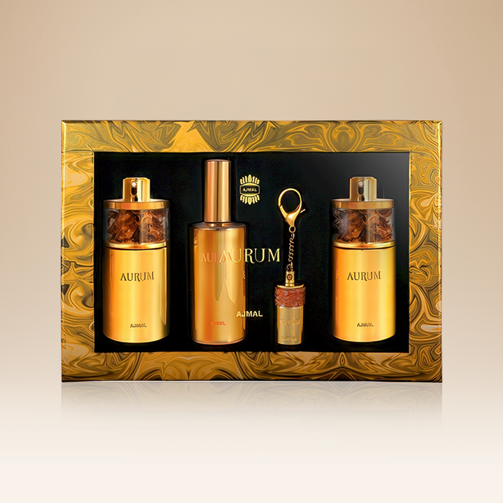 Ajmal Perfume | Luxurious Aurum Twin Gift Set & Elegant Rose Symphony Bouquet