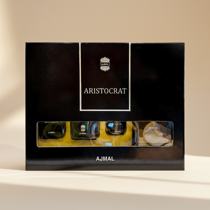Ajmal Perfume Aristocrat Gift Set for Men with White Rose Radiance