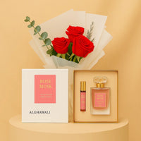 باقة ورود فاخرة مع عطر الغوالي