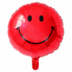 بالون فويل أحمر بابتسامة مبهجة - مثالي للحفلات!