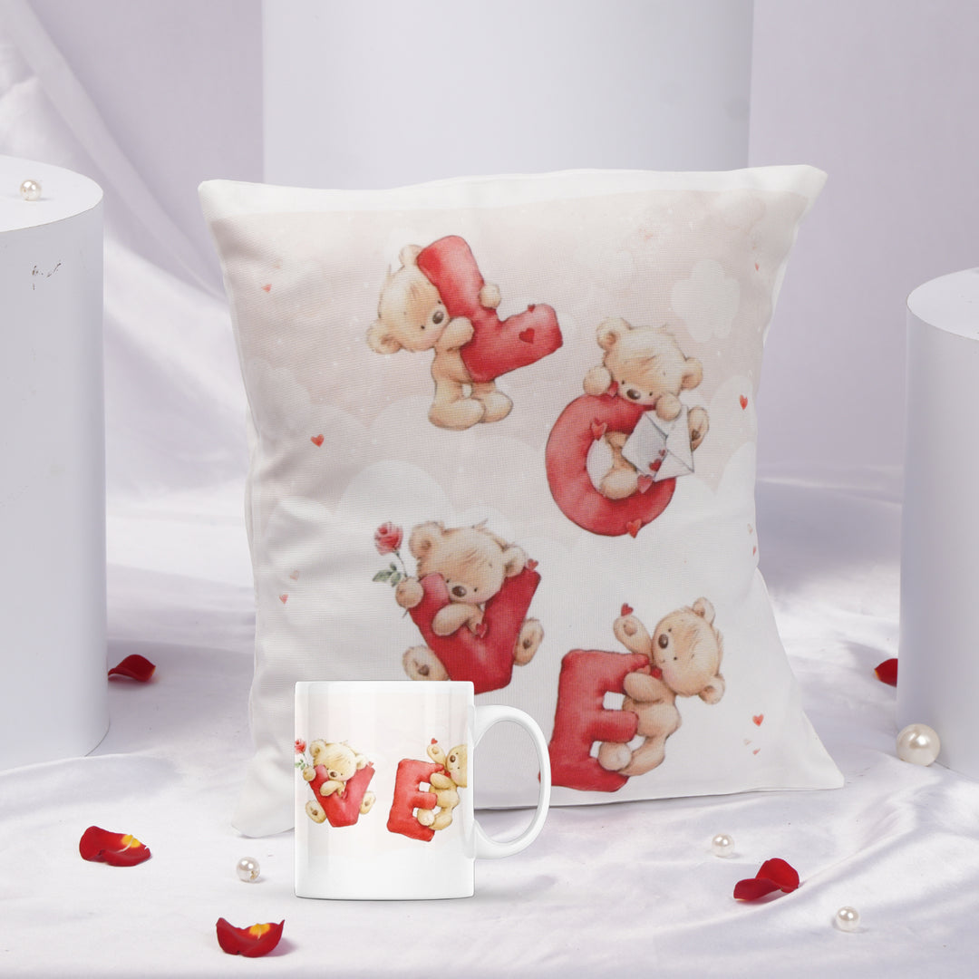 مجموعة وسادة وكوب الحب لعيد الحب - الهدية المثالية لحبيبك