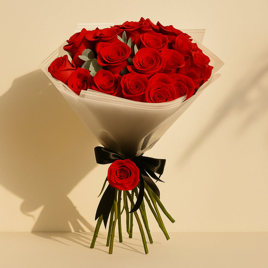 Elegant Bouquet of 20 Timeless Red Roses
