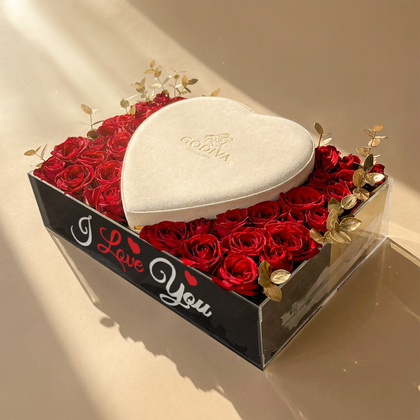 Eternal Love: Red Rose & Godiva Chocolate Gift Set