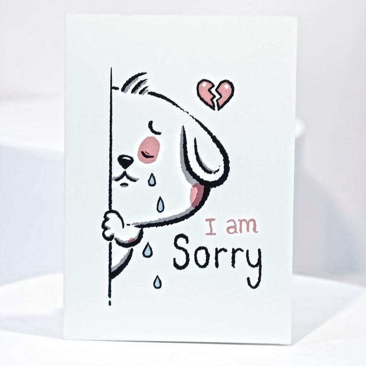 Heartfelt 'I am Sorry' Card with Cute Puppy Design