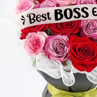 Mix Fresh Roses in Sleeve | Boss Day