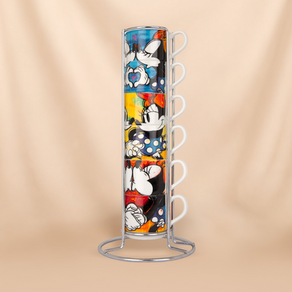 Disney Mickey Mouse Porcelain Espresso Cups With Sugar Bowl | Love Collection
