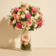 Elegant Mixed Purple and White Rose Vase Arrangement
