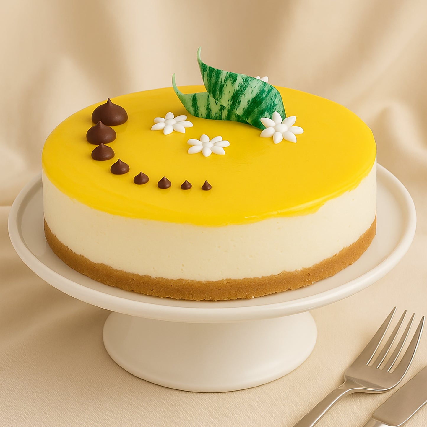 Exquisite Mango Cheesecake Delight - A Tropical Dessert Sensation