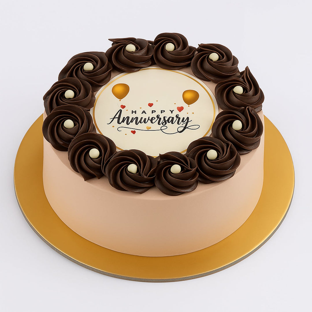 Delicious One Kg Chocolate Anniversary Cake - Perfect Celebration Treat