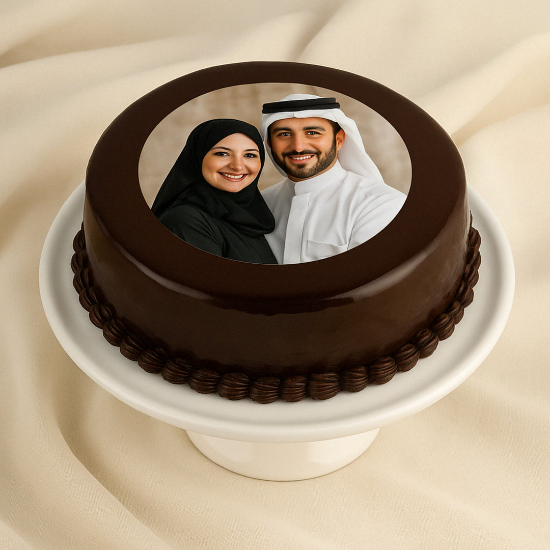 Personalized Chocolate Truffle Photo Cake – Half Kg