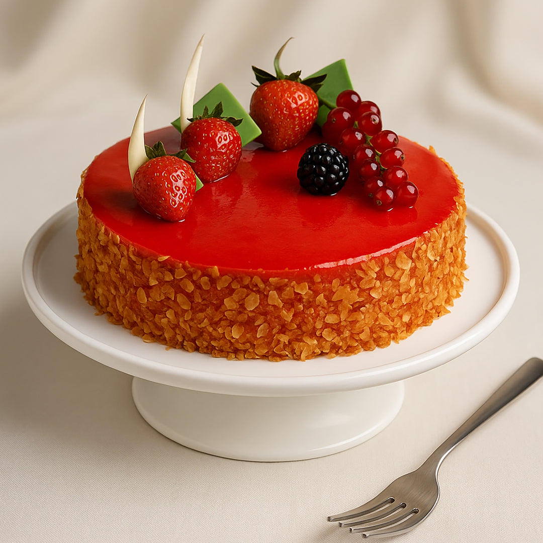 تشيز كيك الفراولة الغني واللذيذ - نصف كيلو