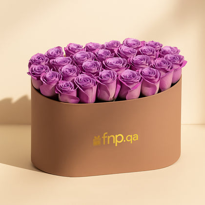 Elegant 40 Roses Arrangement in Large Oval Box