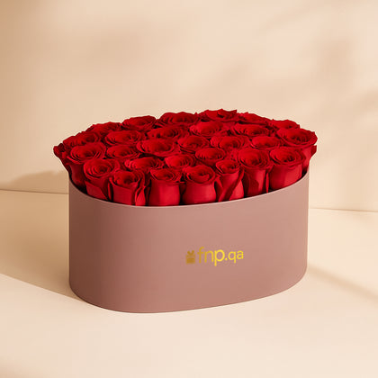 Elegant 40 Roses Arrangement in Large Oval Box