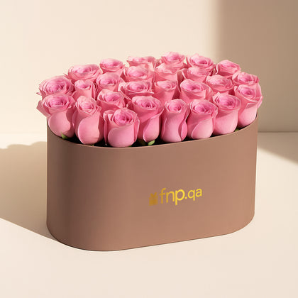Elegant 40 Roses Arrangement in Large Oval Box