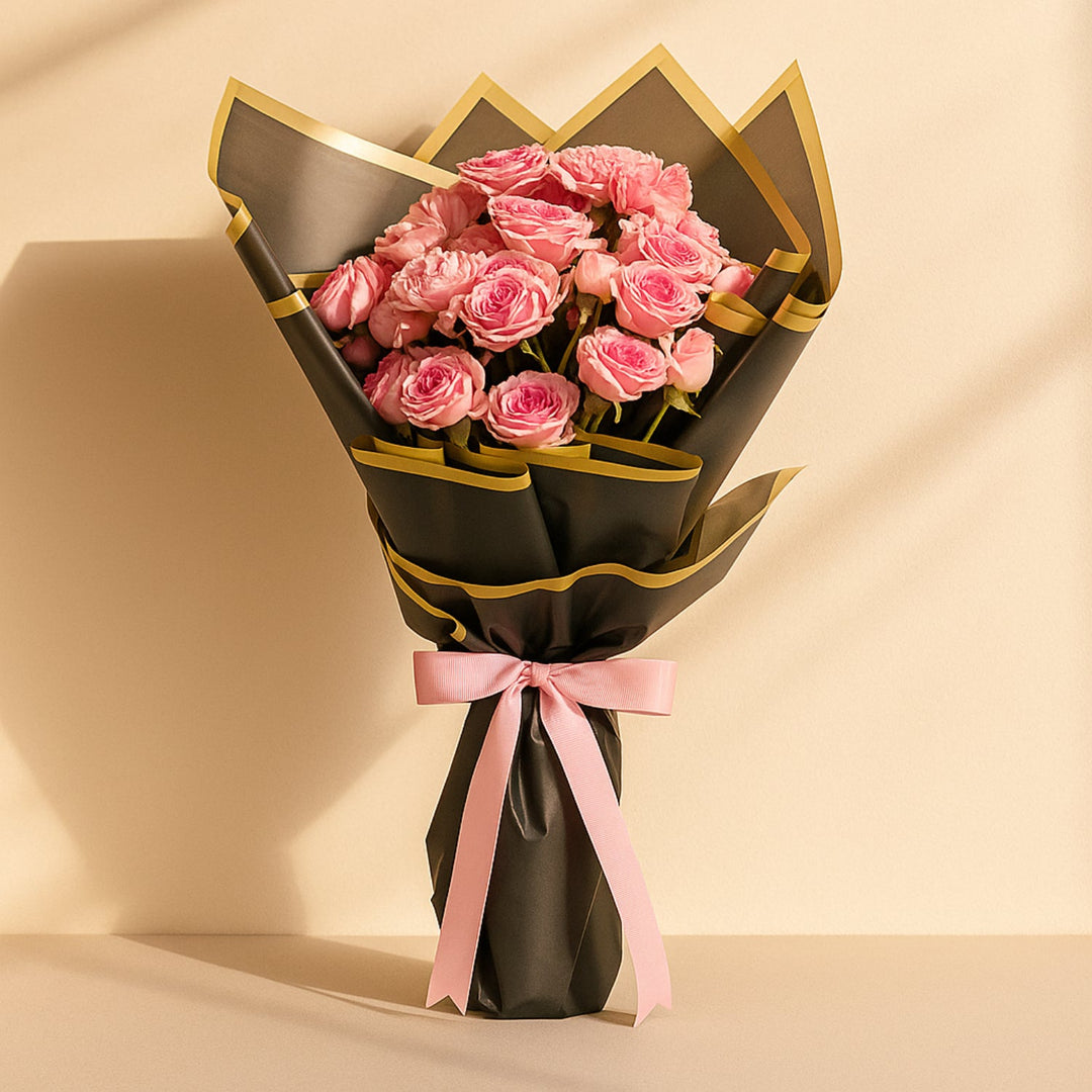 حب القرنفل: باقة وردية أنيقة