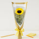 Charming Single Sunflower Bouquet with Gypso and Elegant Yellow Ribbon