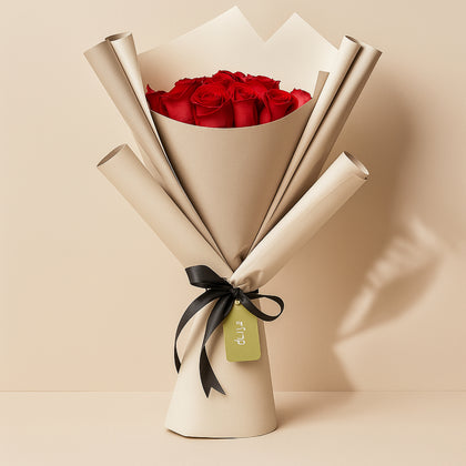 Scarlet Enchantment: Luxurious Red Roses Bouquet