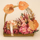 Elegant Mixed Flowers & Gourmet Chocolates in a Decorative Cage