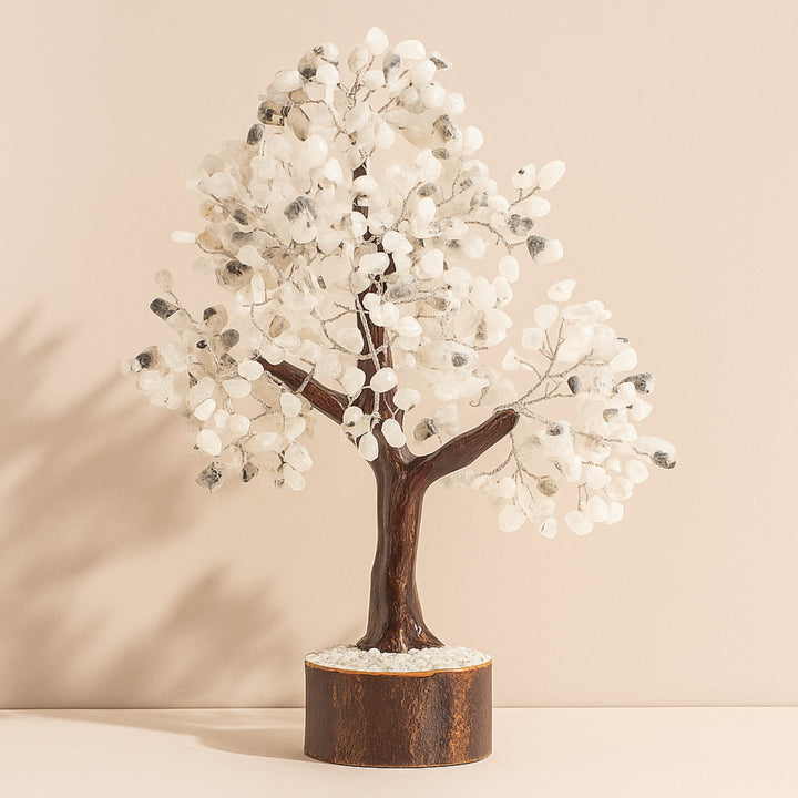 Elegant Multi Shade Gemstone Wish Tree for Home Decor