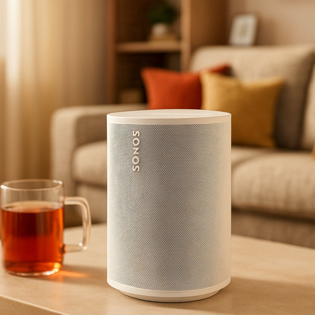 مكبر صوت منزلي Sonos Era 100 بتقنية Wi-Fi وBluetooth – أبيض | تجربة صوتية غامرة