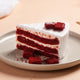 Red Velvet Flavor Cake Slice