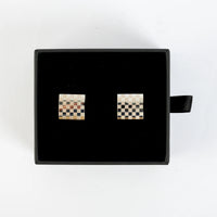Luxurious Signature Jewelry Checkered Cufflinks for Men