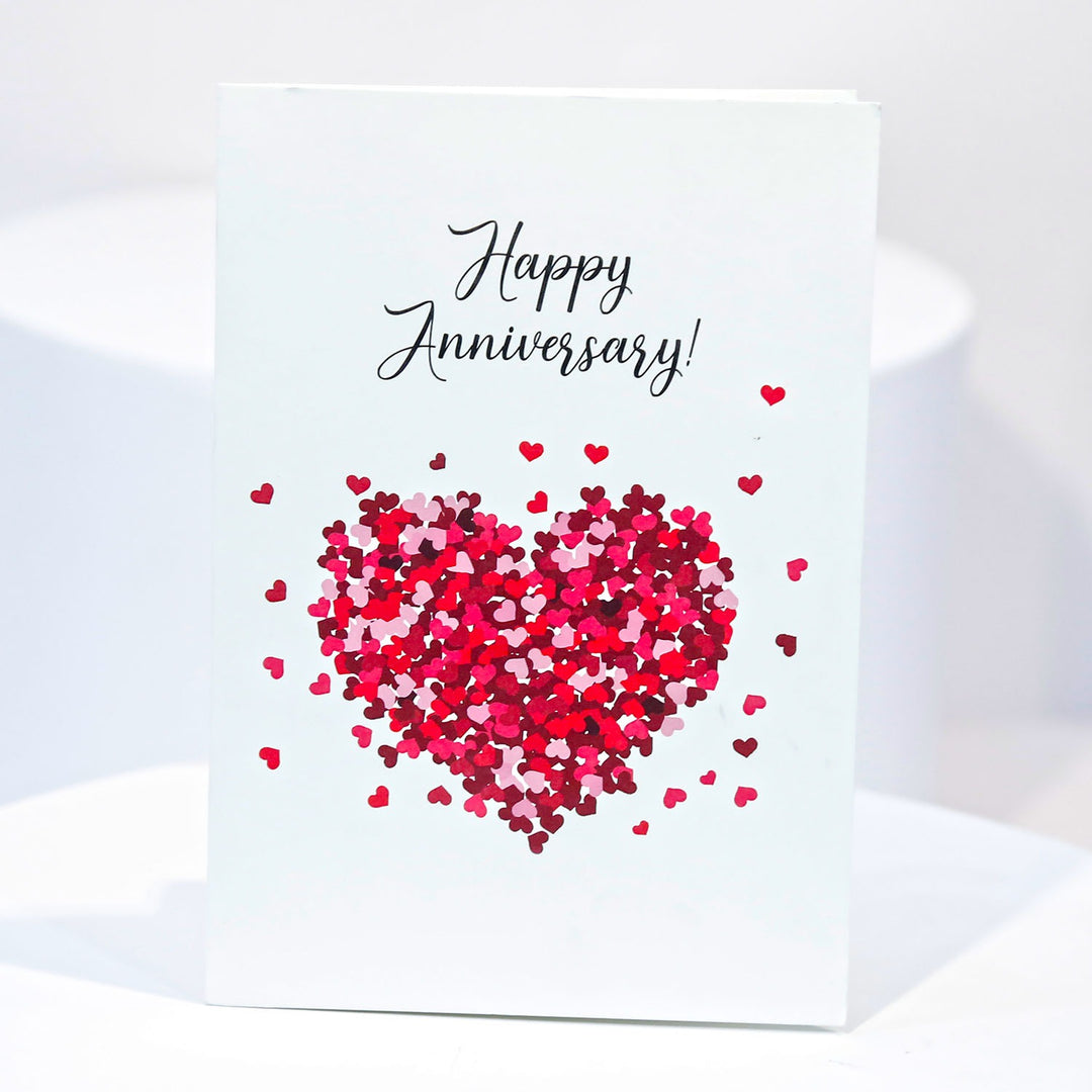 بطاقة ذكرى سعيدة ساحرة بتصميم قلب