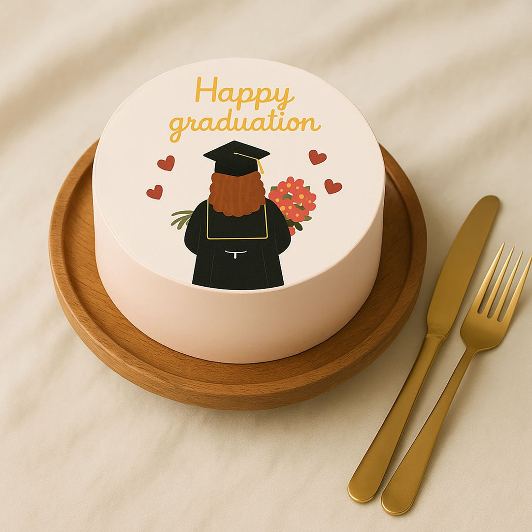 Elegant Red Velvet Graduation Cake for Her