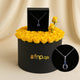 The Sapphire Glow Necklace with Elegant Yellow Rose Box