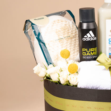 Adidas Birthday Luxury Grooming & Floral Gift Box