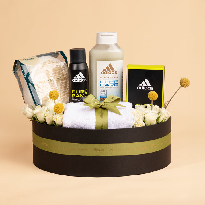 Adidas Premium Gift Hamper with Floral Touch & Bath Essentials
